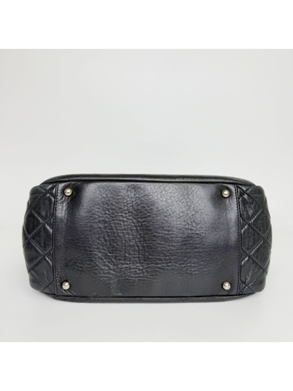Chanel CC Logo Chain Shoulder Bag Leather Black Silver Vintage - Picture 9 of 16